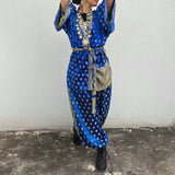Set Hecho con Satin Brocado Vintage