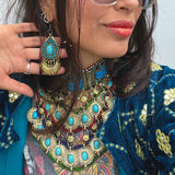 Set Gitano y Artesanal de Gargantilla con Aretes