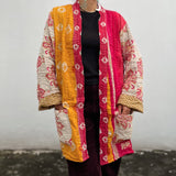 Abrigo Vintage “Kantha” con Bordados a Mano de la India (Algodón)