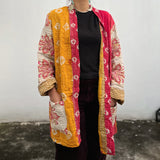 Abrigo Vintage “Kantha” con Bordados a Mano de la India (Algodón)