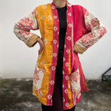 Abrigo Vintage “Kantha” con Bordados a Mano de la India (Algodón)