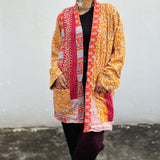 Abrigo Vintage “Kantha” con Bordados a Mano de la India (Algodón)