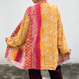 Abrigo Vintage “Kantha” con Bordados a Mano de la India (Algodón)
