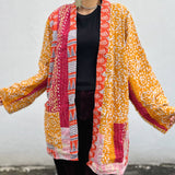 Abrigo Vintage “Kantha” con Bordados a Mano de la India (Algodón)