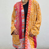 Abrigo Vintage “Kantha” con Bordados a Mano de la India (Algodón)