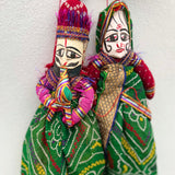 Par de Marionetas de India (Bailarina y Músico)
