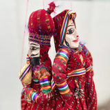 Par de Marionetas de India (Bailarina y Músico)