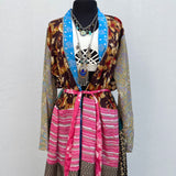 Kimono de Seda India con Listón