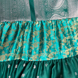 Falda Envolvente Hecha con Satin Brocado Vintage