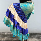 Falda Envolvente Hecha con Satin Brocado Vintage