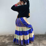 Falda Envolvente Hecha con Satin Brocado Vintage (Con Detalle)