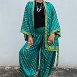 Set Hecho con Satin Brocado Vintage