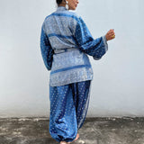 Set Hecho con Satin Brocado Vintage