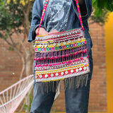 Bolsa Vintage y Gitana con Bordados Artesanales (Tiene Detalles)