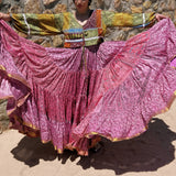 Falda Gitana Tornasol de Seda