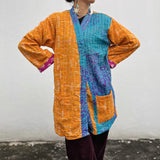 Abrigo Vintage “Kantha” con Bordados a Mano de la India (Algodón)