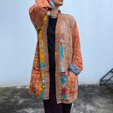 Abrigo Vintage “Kantha” con Bordados a Mano de la India (Algodón)