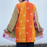 Abrigo Vintage “Kantha” con Bordados a Mano de la India (Algodón) Unisex