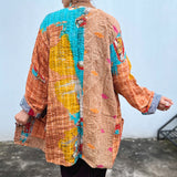 Abrigo Vintage “Kantha” con Bordados a Mano de la India (Algodón)