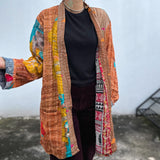 Abrigo Vintage “Kantha” con Bordados a Mano de la India (Algodón)