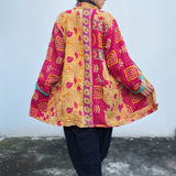 Abrigo Vintage “Kantha” con Bordados a Mano de la India (Algodón) Unisex